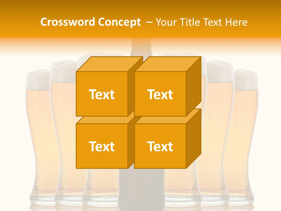 Yellow Head Arrangement PowerPoint Template