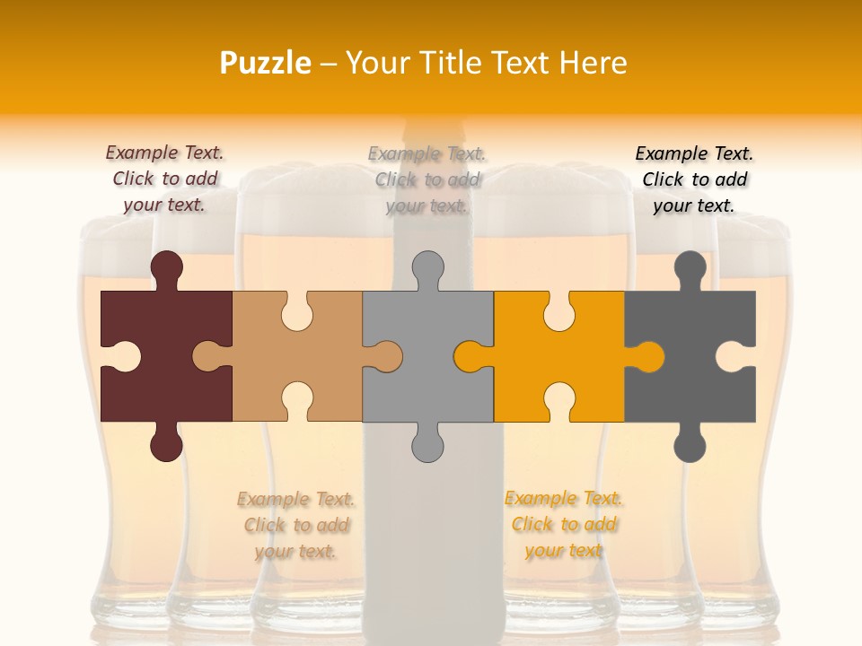 Yellow Head Arrangement PowerPoint Template