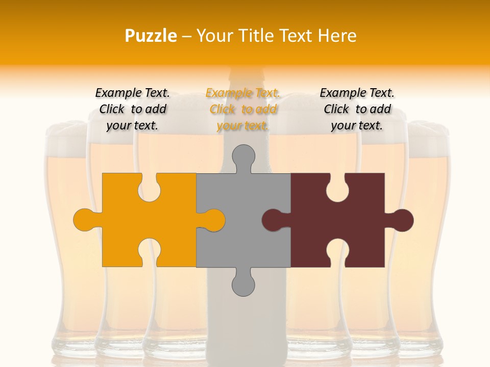 Yellow Head Arrangement PowerPoint Template