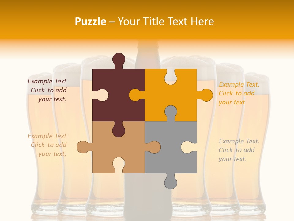 Yellow Head Arrangement PowerPoint Template