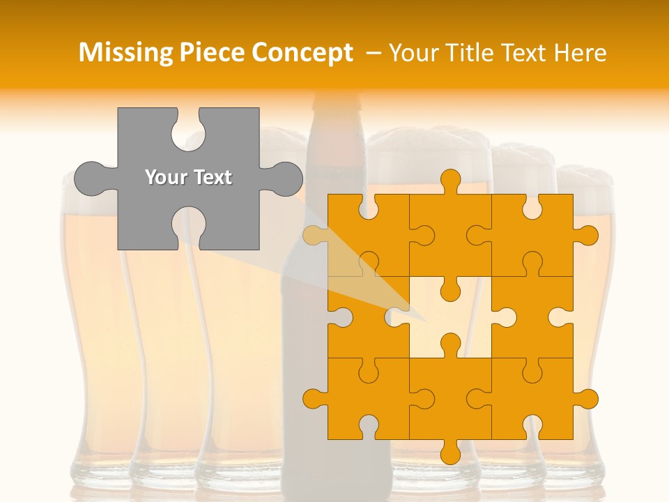 Yellow Head Arrangement PowerPoint Template