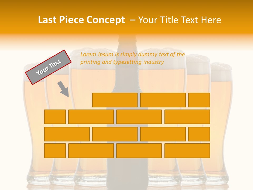 Yellow Head Arrangement PowerPoint Template