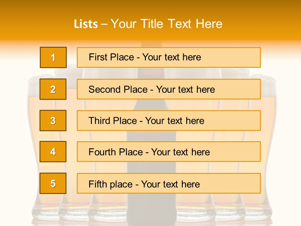 Yellow Head Arrangement PowerPoint Template