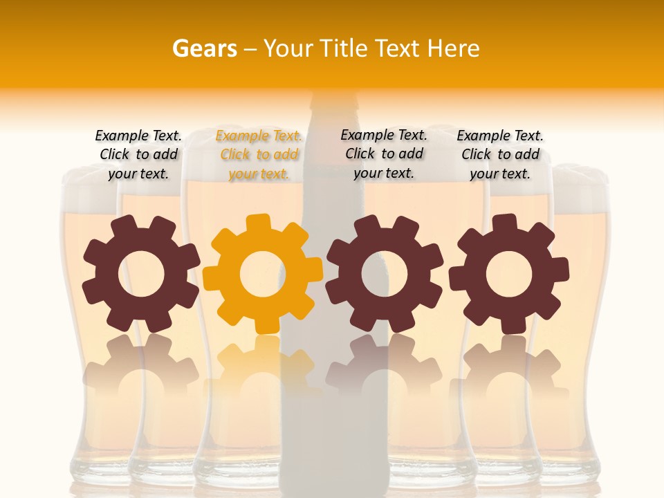 Yellow Head Arrangement PowerPoint Template