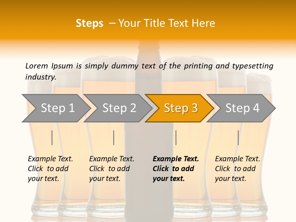 Yellow Head Arrangement PowerPoint Template