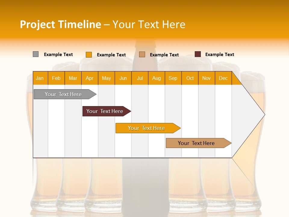 Yellow Head Arrangement PowerPoint Template