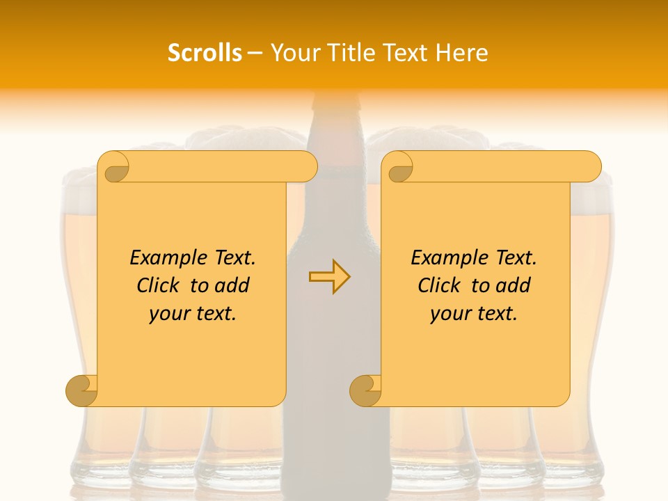 Yellow Head Arrangement PowerPoint Template