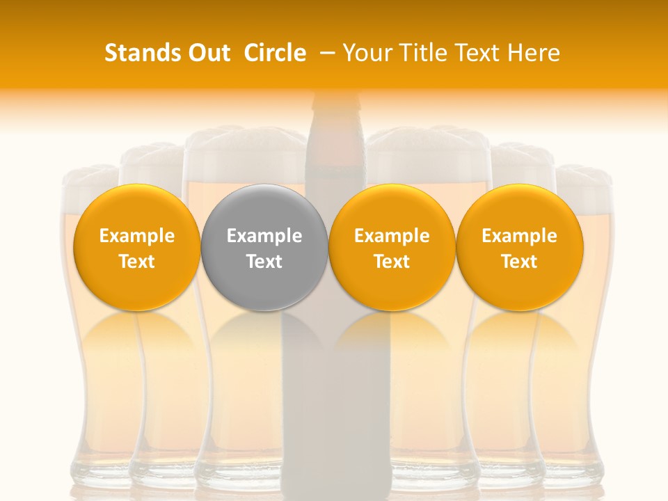 Yellow Head Arrangement PowerPoint Template