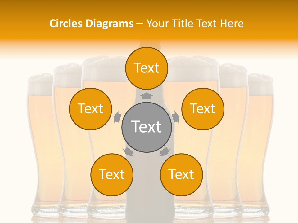 Yellow Head Arrangement PowerPoint Template