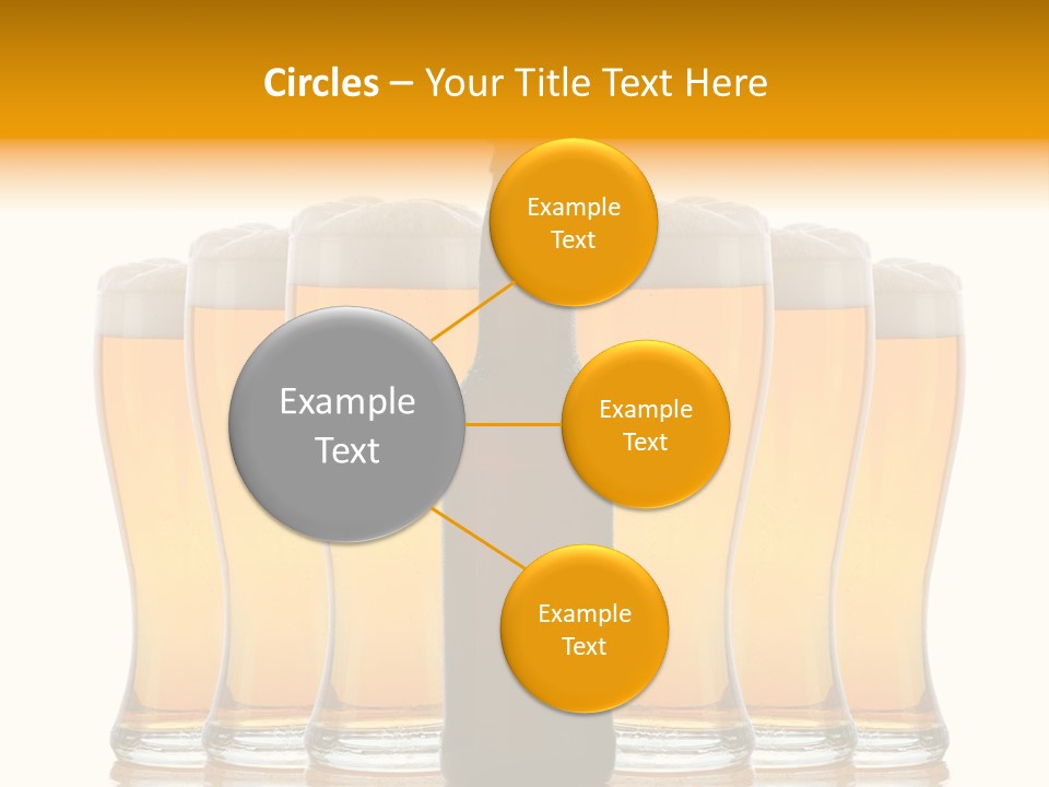Yellow Head Arrangement PowerPoint Template