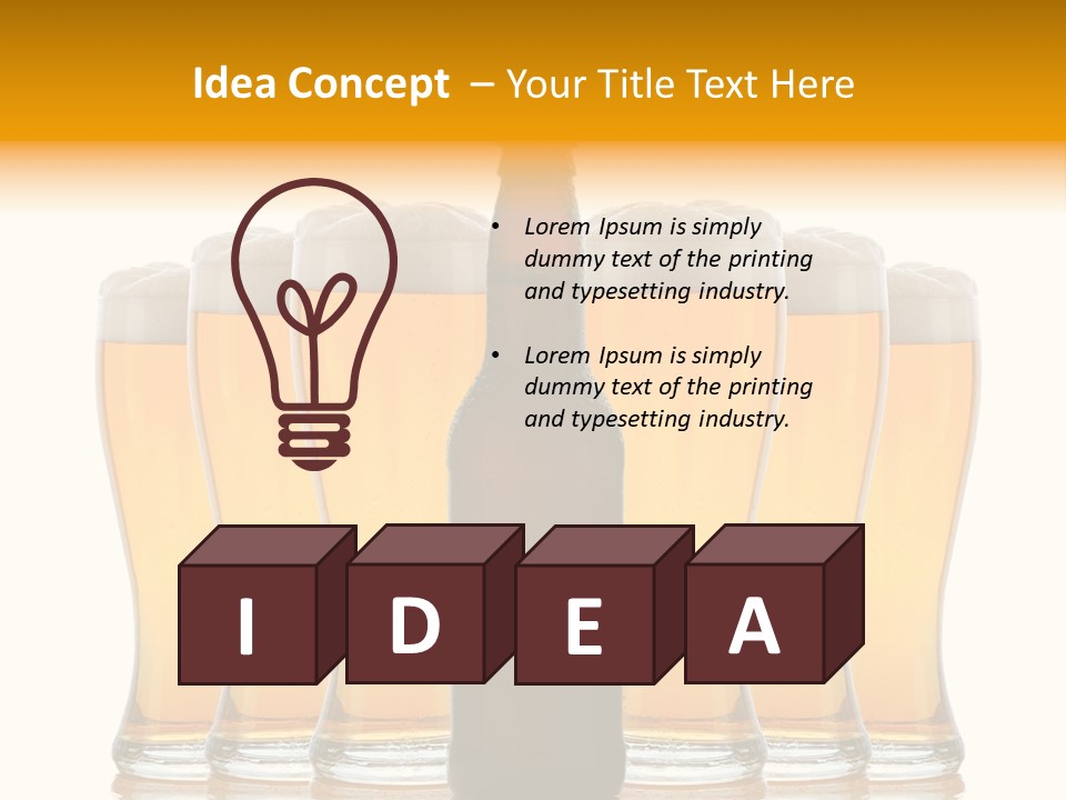 Yellow Head Arrangement PowerPoint Template