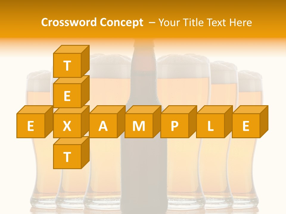 Yellow Head Arrangement PowerPoint Template