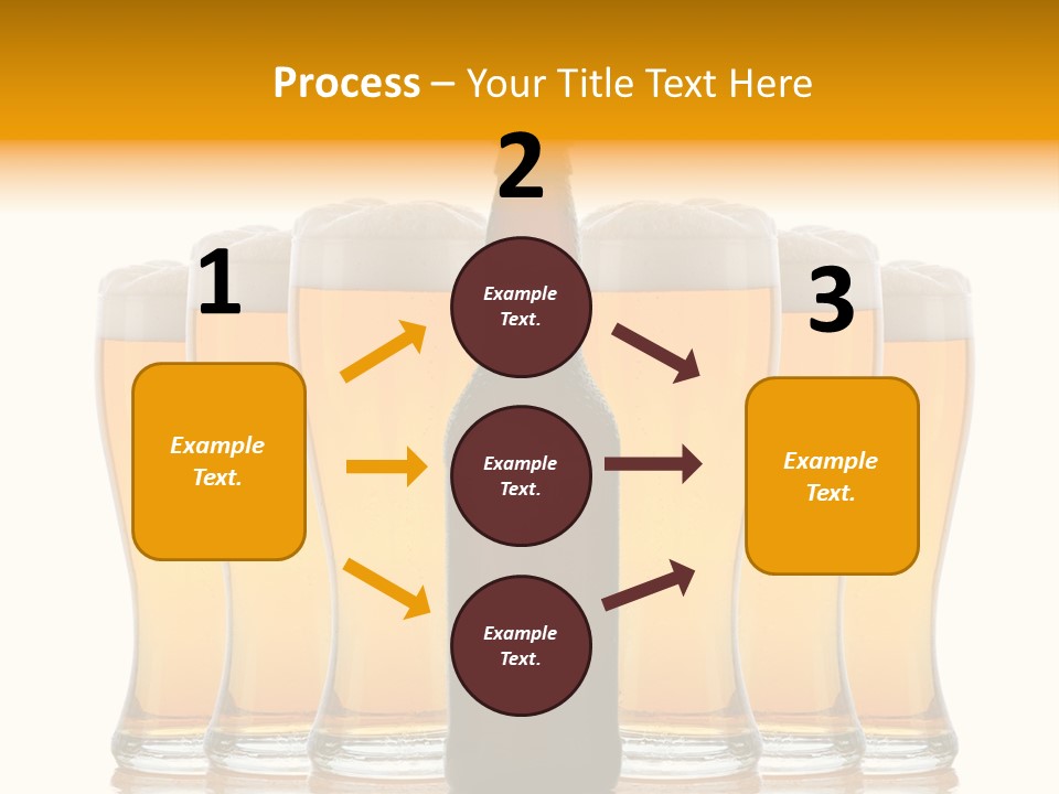 Yellow Head Arrangement PowerPoint Template