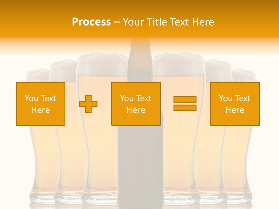 Yellow Head Arrangement PowerPoint Template
