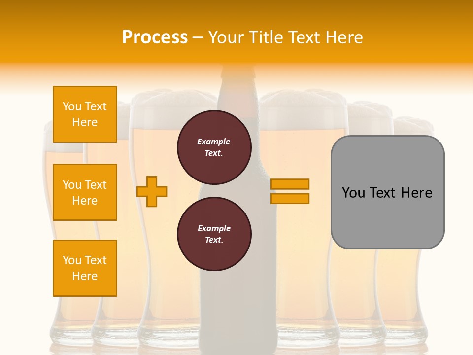 Yellow Head Arrangement PowerPoint Template
