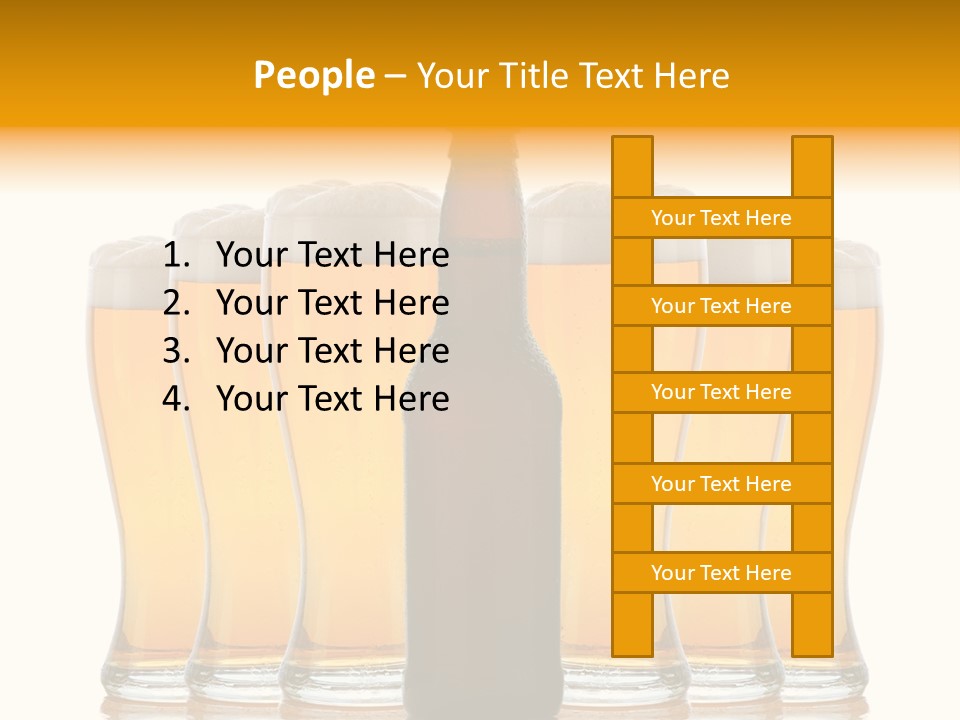Yellow Head Arrangement PowerPoint Template