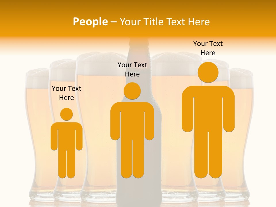 Yellow Head Arrangement PowerPoint Template