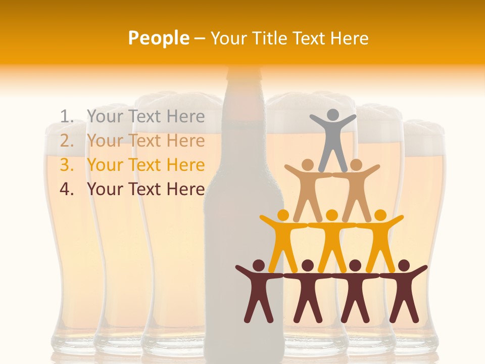 Yellow Head Arrangement PowerPoint Template