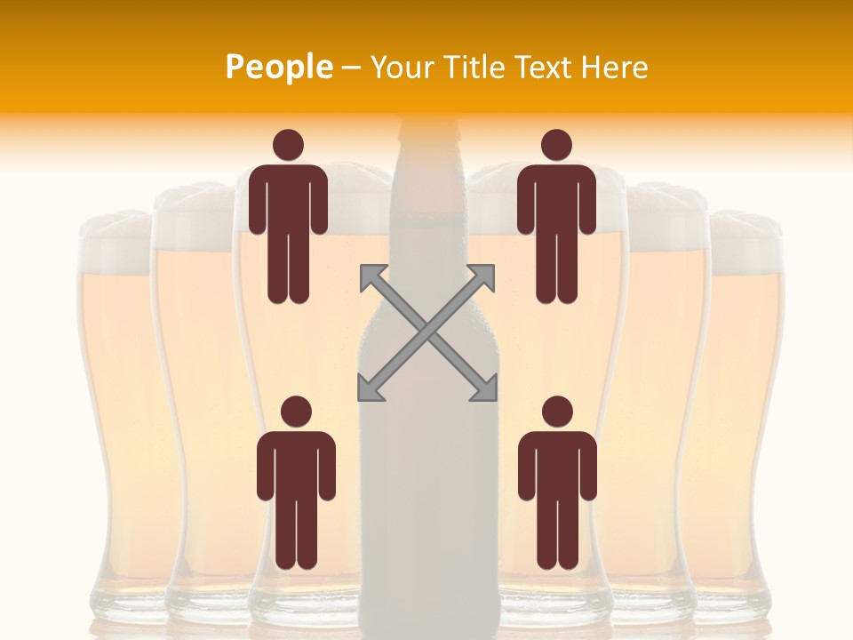 Yellow Head Arrangement PowerPoint Template