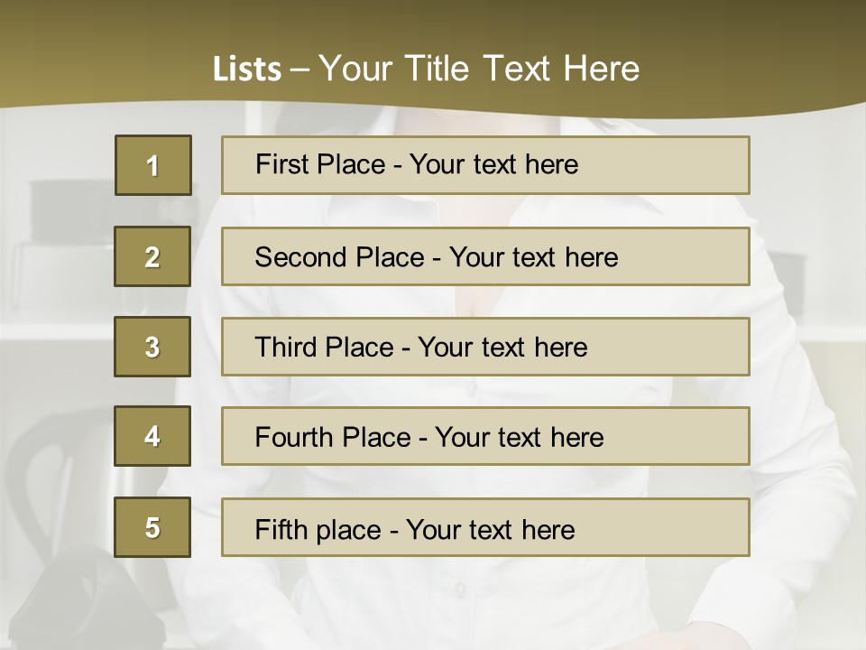 Caucasian View Care PowerPoint Template