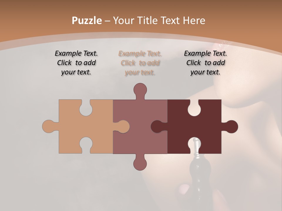 Smoke Lips Person PowerPoint Template