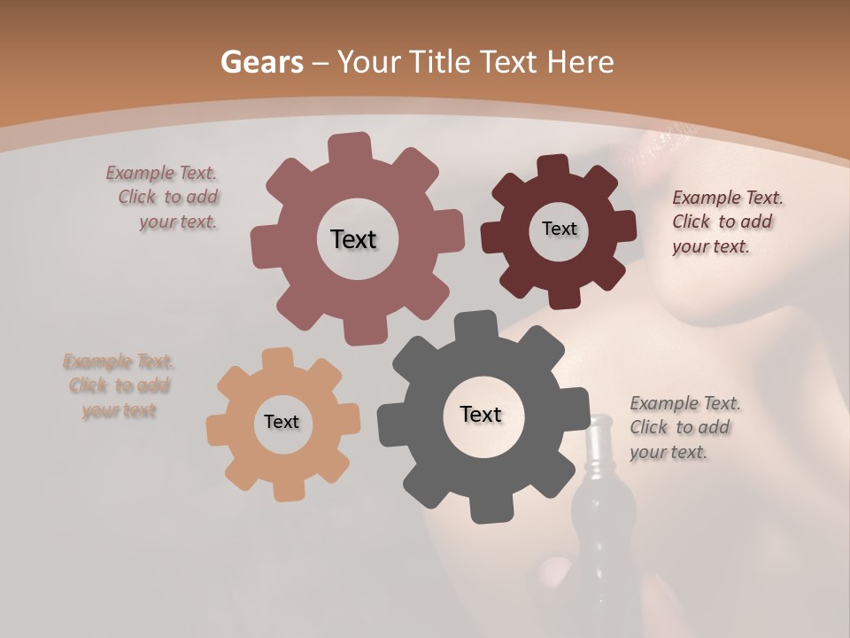 Smoke Lips Person PowerPoint Template