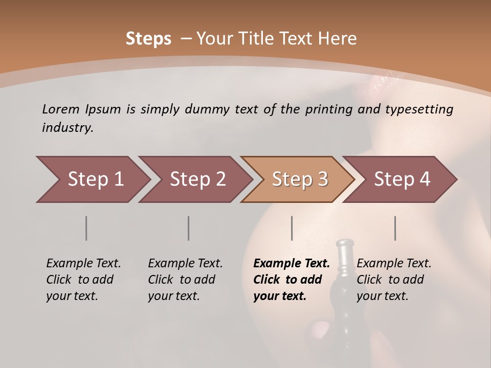 Smoke Lips Person PowerPoint Template