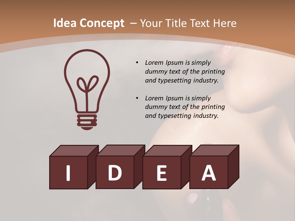 Smoke Lips Person PowerPoint Template