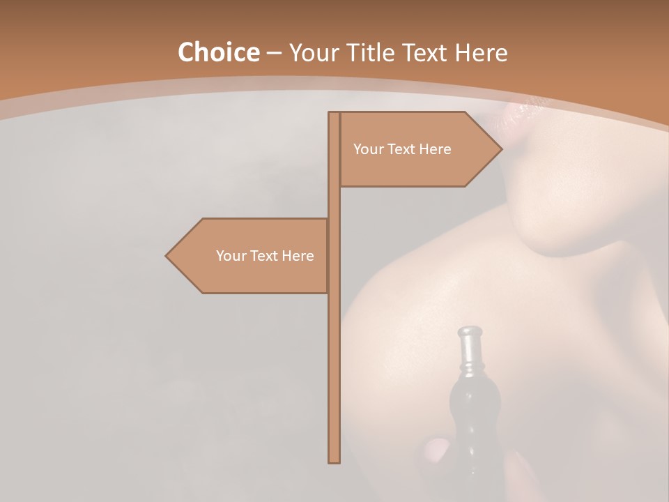 Smoke Lips Person PowerPoint Template