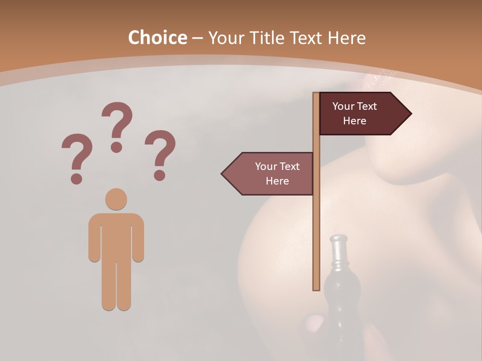 Smoke Lips Person PowerPoint Template