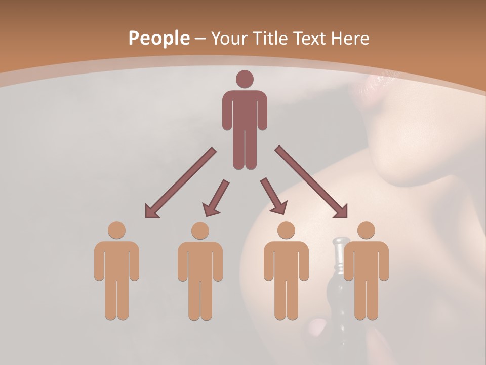 Smoke Lips Person PowerPoint Template