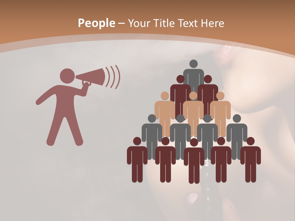 Smoke Lips Person PowerPoint Template