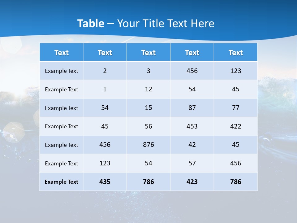 Nobody Tahiti Water PowerPoint Template