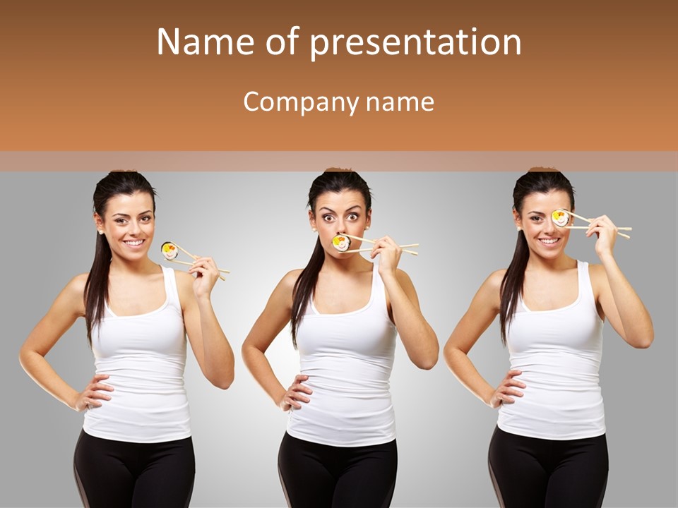 Woman Happy Body PowerPoint Template