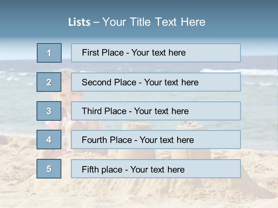 Water Nature Bucket PowerPoint Template