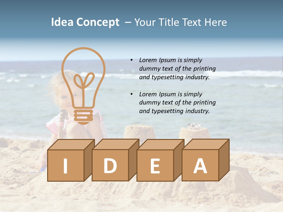 Water Nature Bucket PowerPoint Template