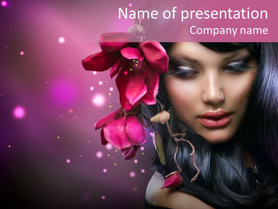 Beauty Straight Coloring PowerPoint Template