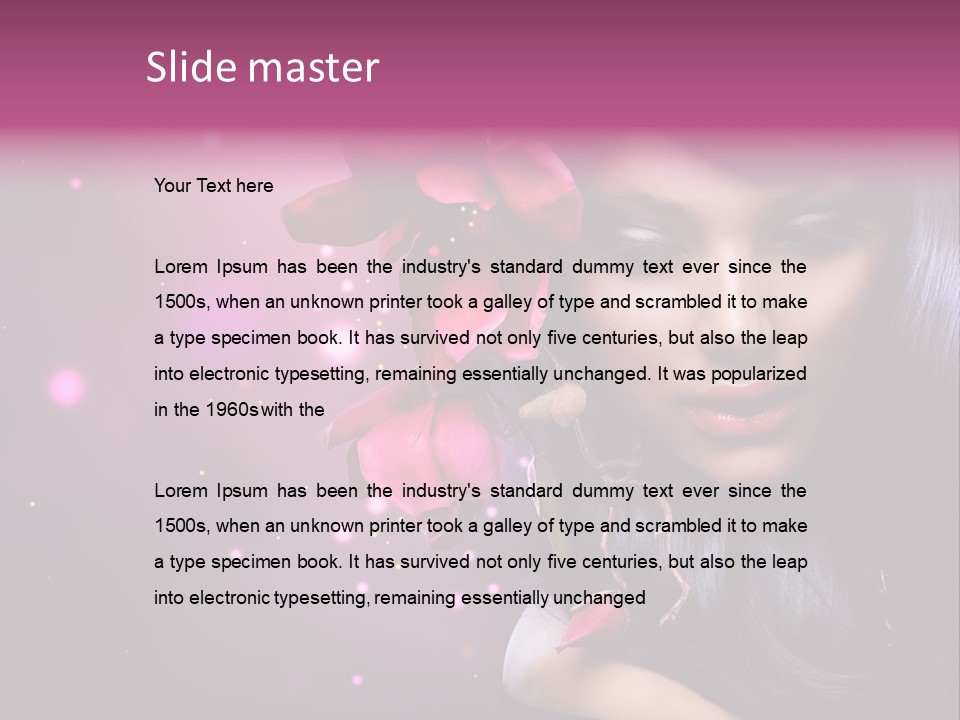 Beauty Straight Coloring PowerPoint Template