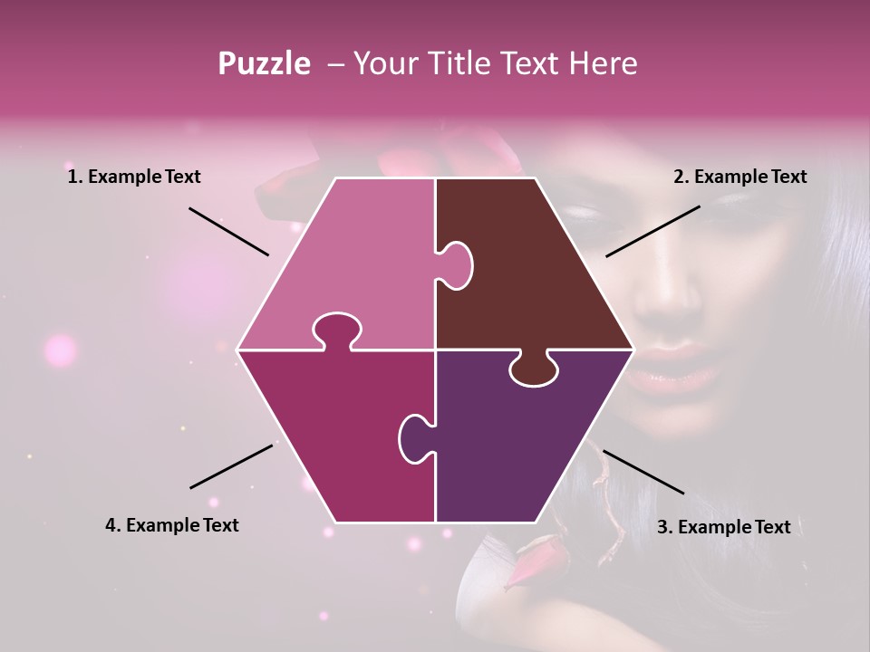 Beauty Straight Coloring PowerPoint Template