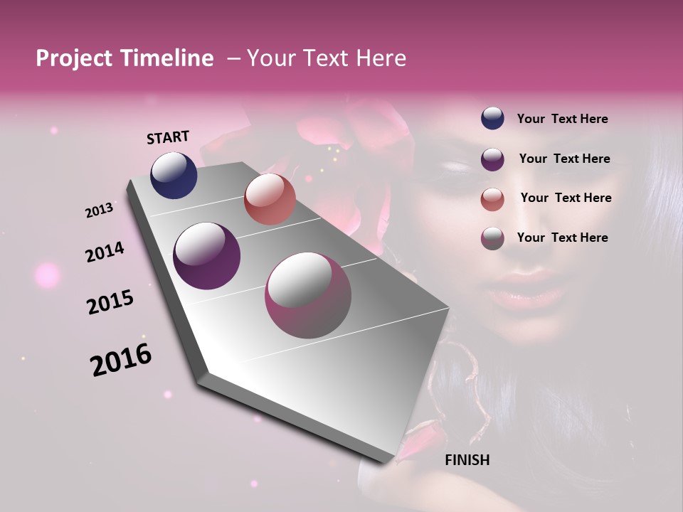 Beauty Straight Coloring PowerPoint Template