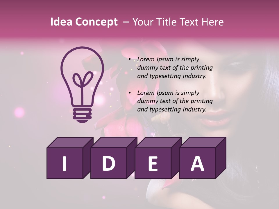 Beauty Straight Coloring PowerPoint Template