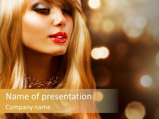 Blonde Blinking Luxury PowerPoint Template