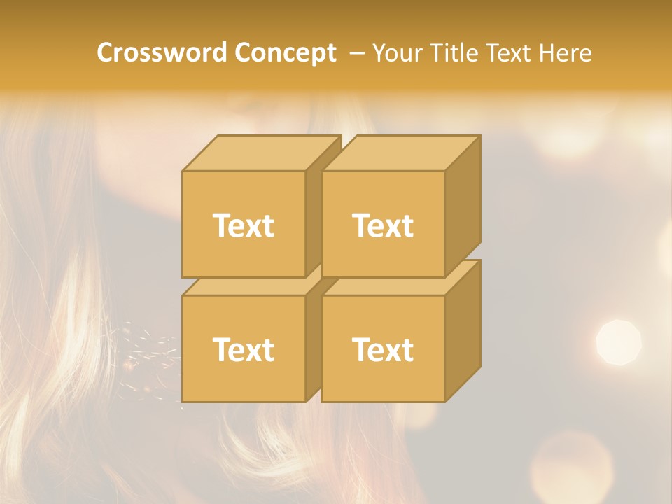 Blonde Blinking Luxury PowerPoint Template