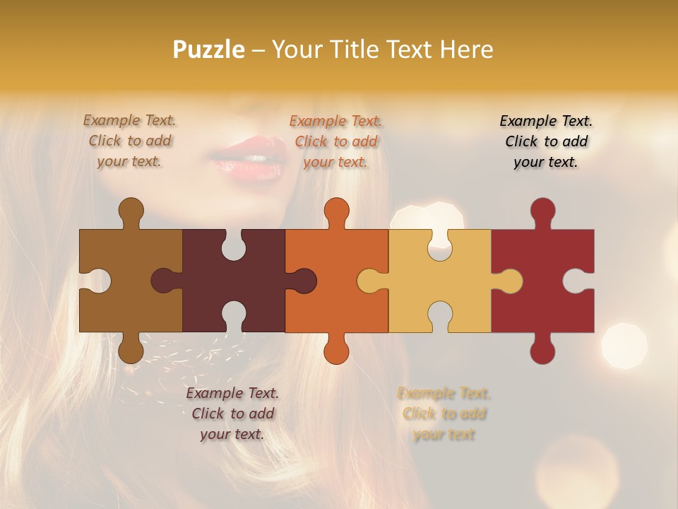 Blonde Blinking Luxury PowerPoint Template