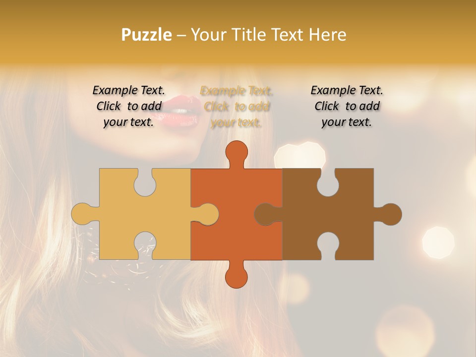 Blonde Blinking Luxury PowerPoint Template