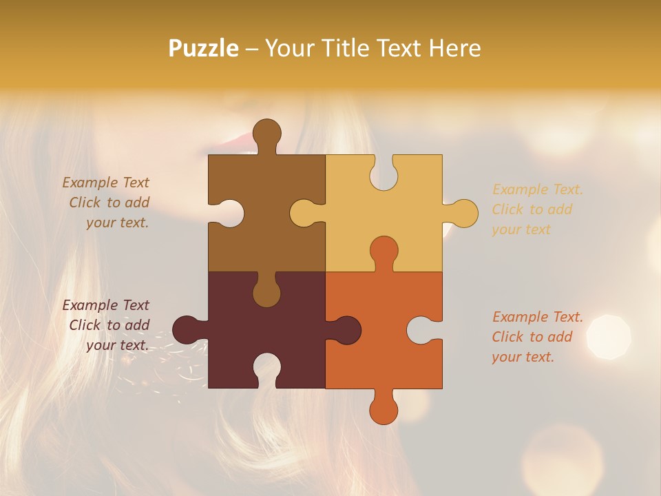 Blonde Blinking Luxury PowerPoint Template