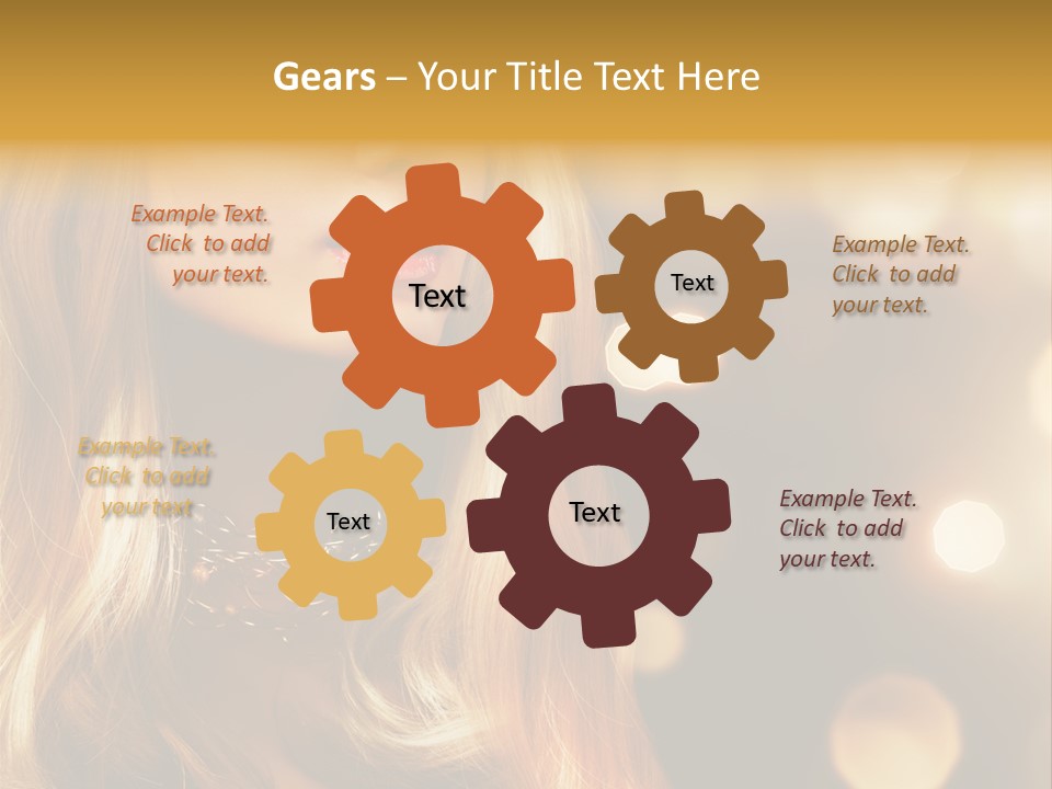 Blonde Blinking Luxury PowerPoint Template