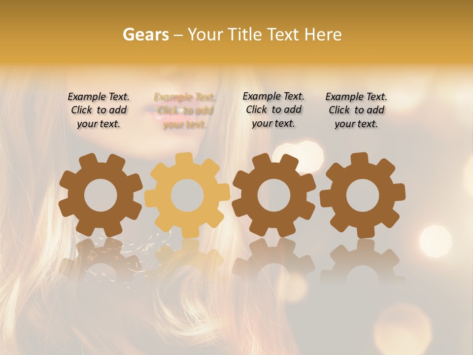 Blonde Blinking Luxury PowerPoint Template