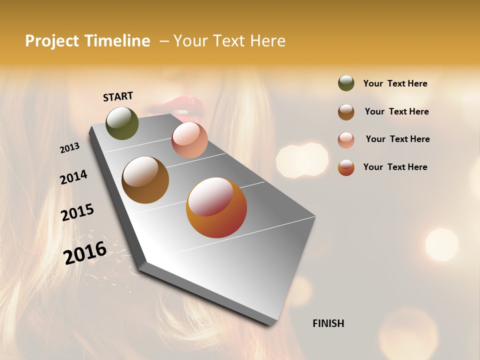 Blonde Blinking Luxury PowerPoint Template