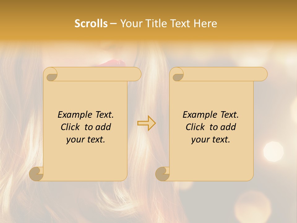 Blonde Blinking Luxury PowerPoint Template